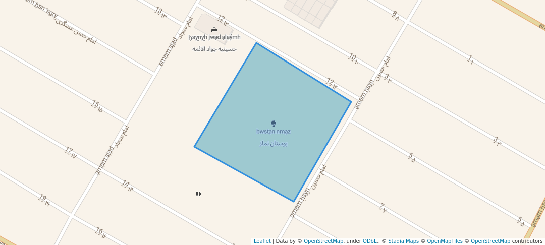 walking in بوستان نماز map in Alvand