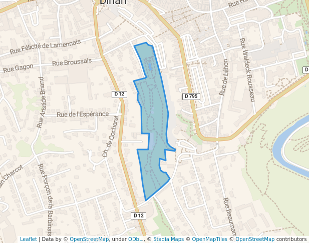 walking in Jardin du Val Cocherel map in Dinan