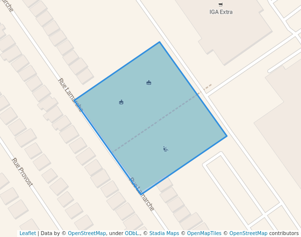 walking in Parc Crevier map in Laval