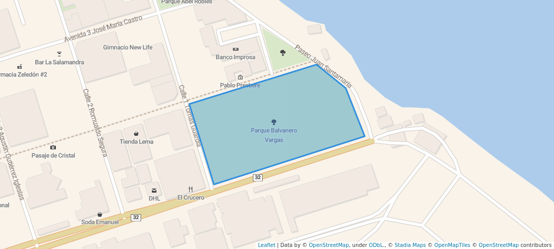 walking in Parque Balvanero Vargas map in Limon