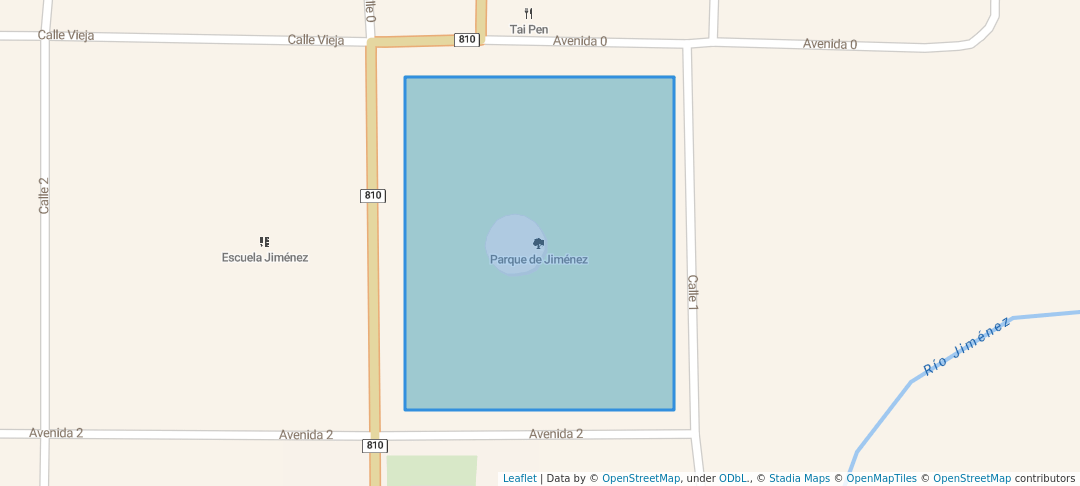 walking in Parque de Jiménez map in Jiménez