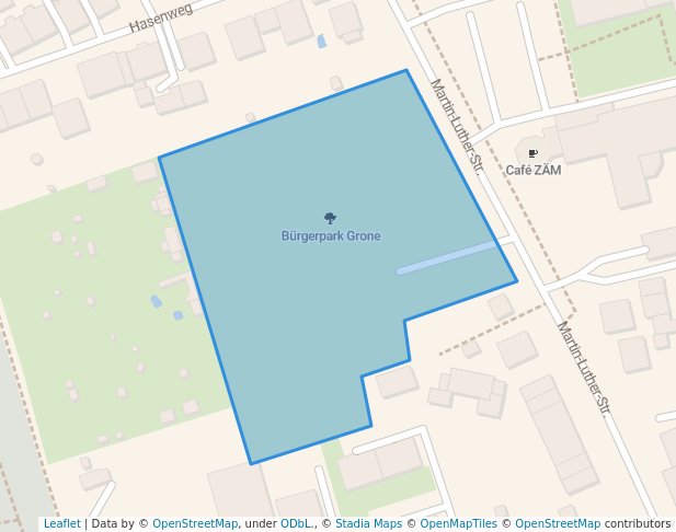 walking in Bürgerpark Grone map in Göttingen