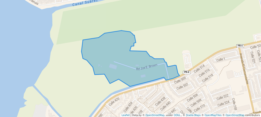 walking in Ciudad Deportiva Roberto Clemente map in Carolina