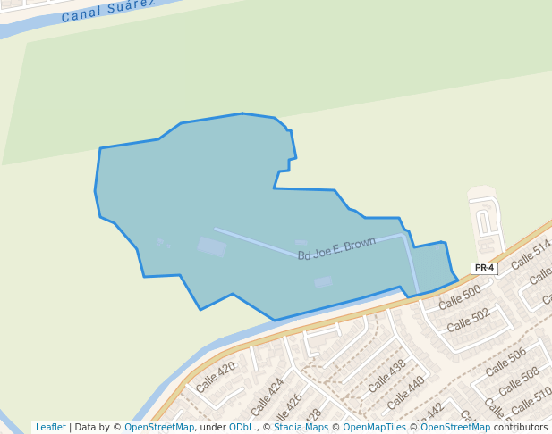 walking in Ciudad Deportiva Roberto Clemente map in Carolina