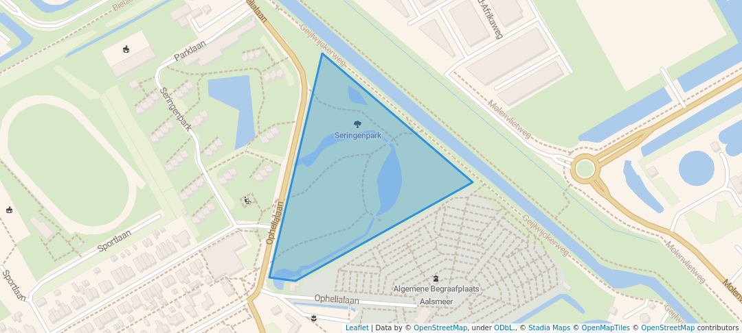 walking in Seringenpark map in Aalsmeer