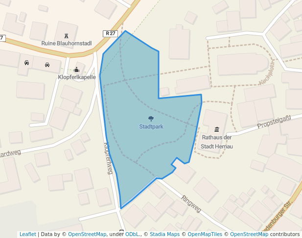 walking in Stadtpark map in Hemau