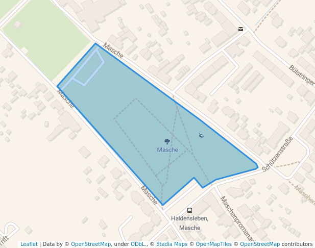 walking in Masche map in Haldensleben