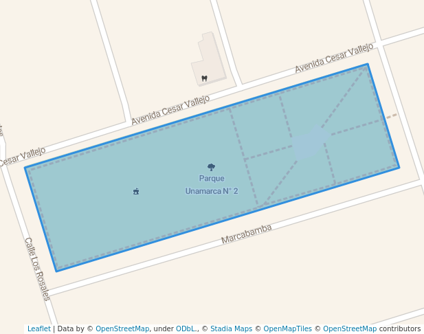 walking in Parque Unamarca N° 2 map in San Juan de Miraflores