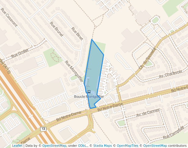 walking in Parc Binet map in Laval