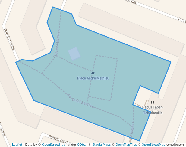 walking in Place André Mathieu map in Toulouse