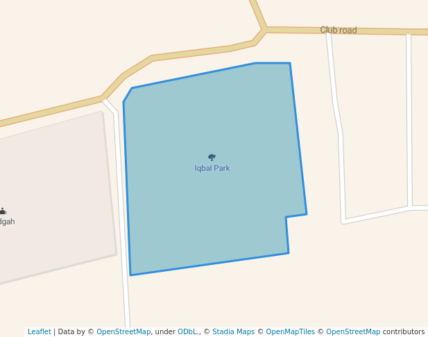 walking in Iqbal Park map in Hasilpur