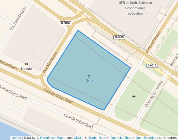 walking in Parc Jean de Verrazane map in Rouen