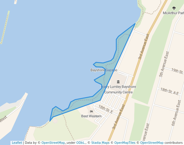 Bayshore Park in Owen Sound | Map and Routes