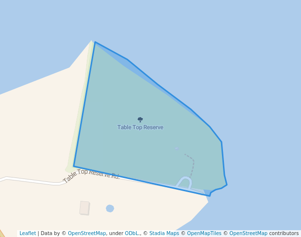 walking in Table Top Reserve map in Table Top