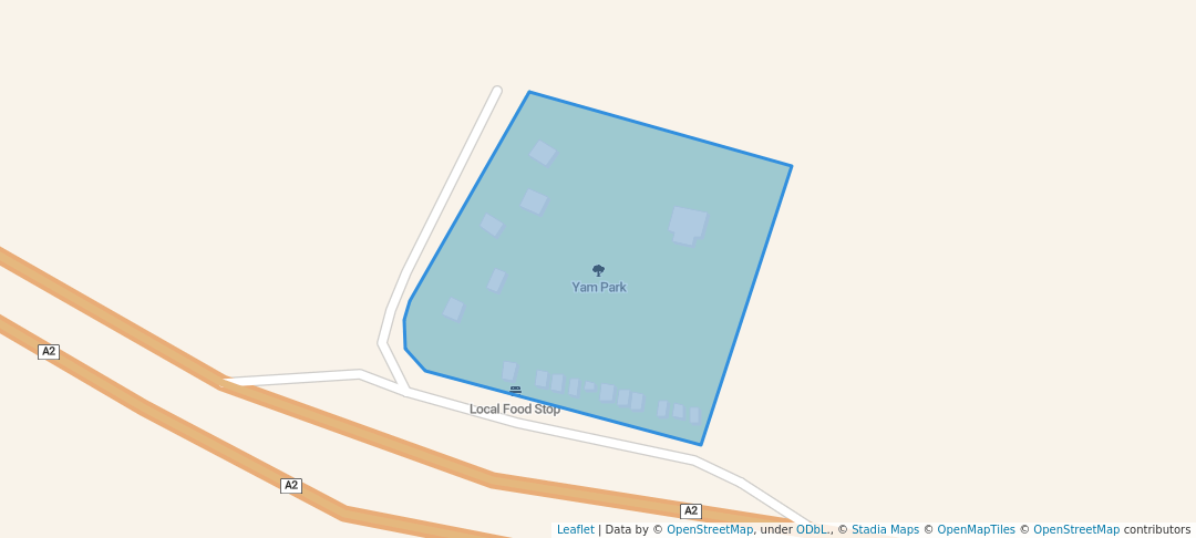 walking in Yam Park map in Hope Village