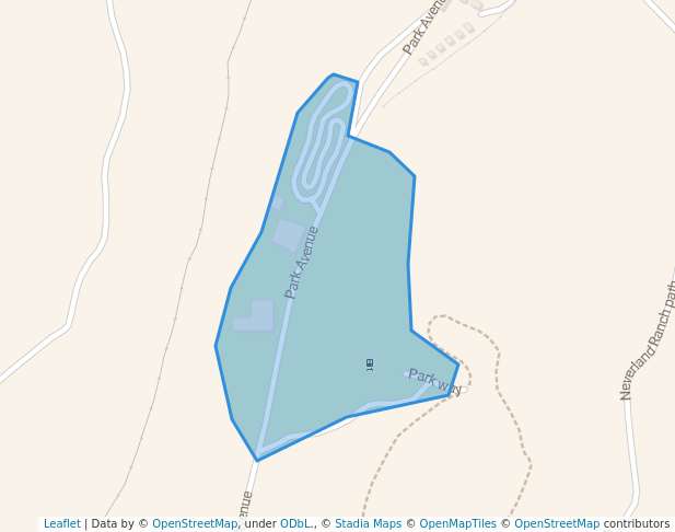 walking in Neverland Ranch Park map in Los Olivos