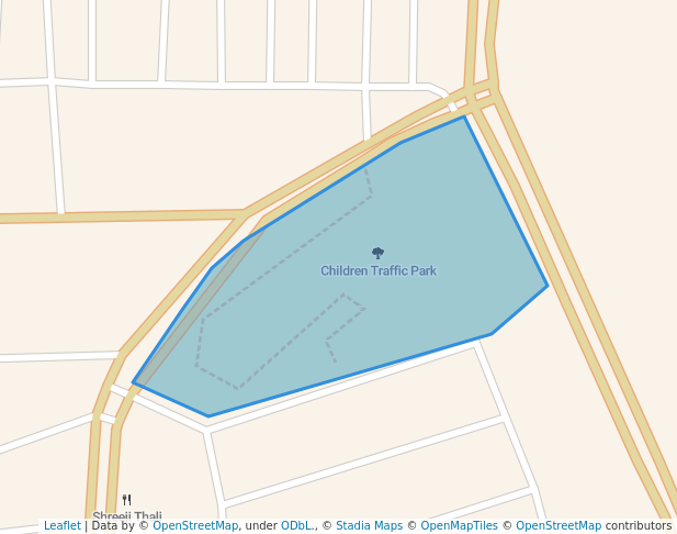 walking in Children Traffic Park map in Nagpur