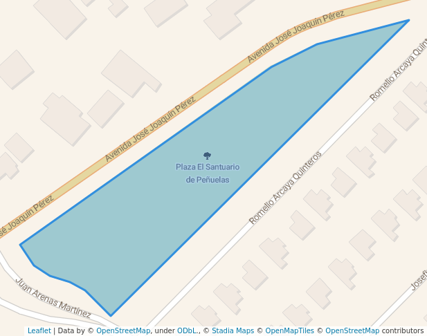 walking in Plaza El Santuario de Peñuelas map in Coquimbo