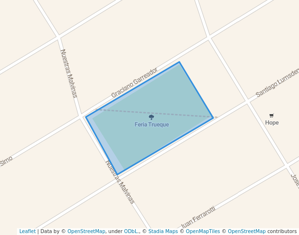 walking in Feria Trueque map in Monte Grande