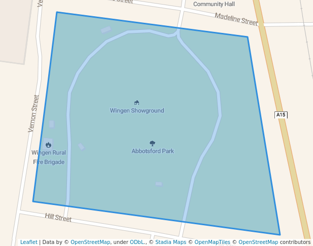 walking in Abbotsford Park map in Wingen