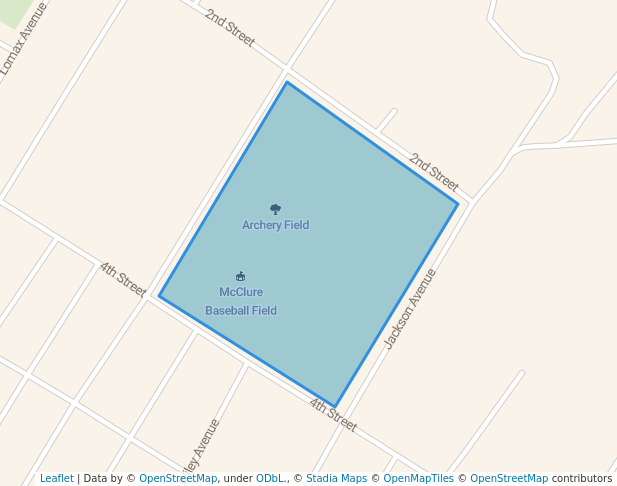 walking in Park / Fitness Circuit map in Encampment