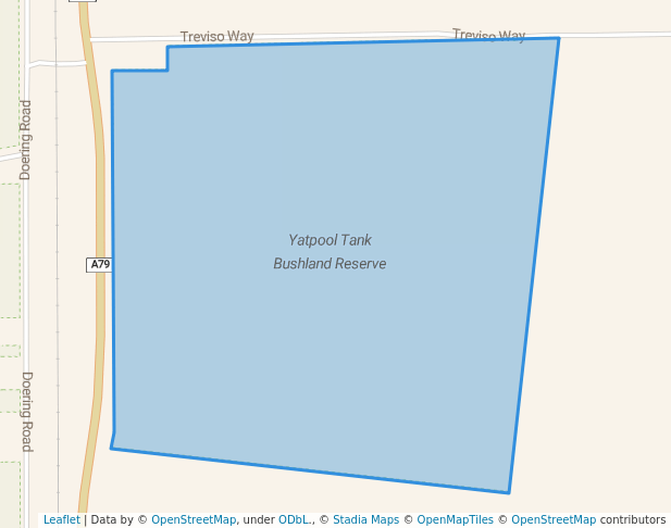walking in Yatpool Tank Bushland Reserve map in Carwarp