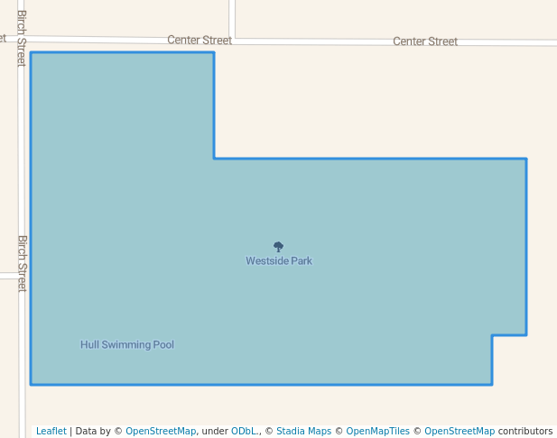 walking in Westside Park map in Hull