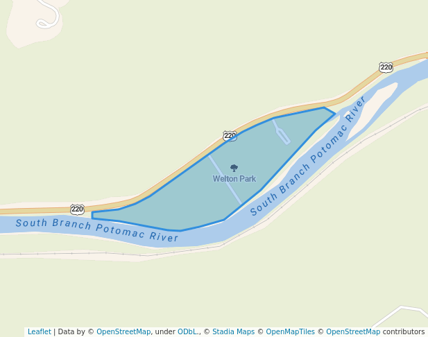 walking in Welton Park map in Petersburg
