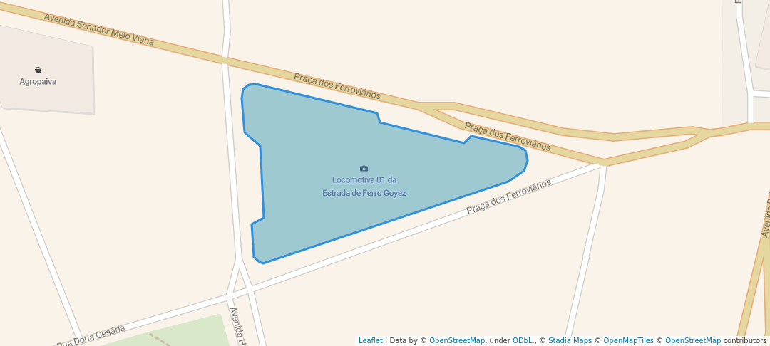 walking in Praça dos Ferroviários map in Araguari