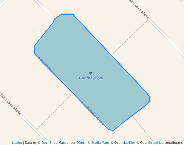 walking in Parc des Anges map in Sainte-Marthe-sur-le-Lac