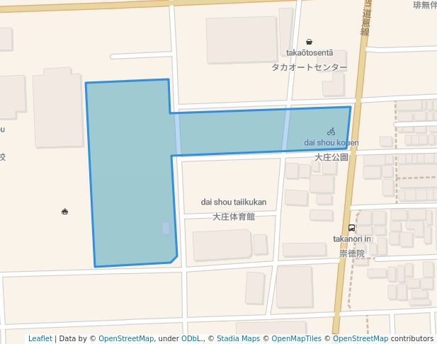 walking in 大庄公園 map in Amagasaki