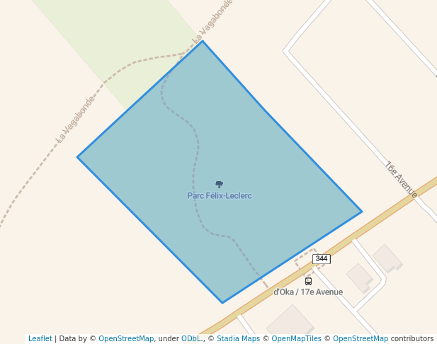 walking in Parc Félix-Leclerc map in Sainte-Marthe-sur-le-Lac