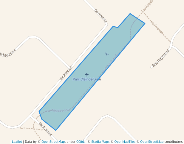 walking in Parc Clair-de-Lune map in Sainte-Marthe-sur-le-Lac