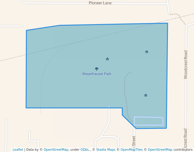 walking in Weyerhauser Park map in White Bear Lake