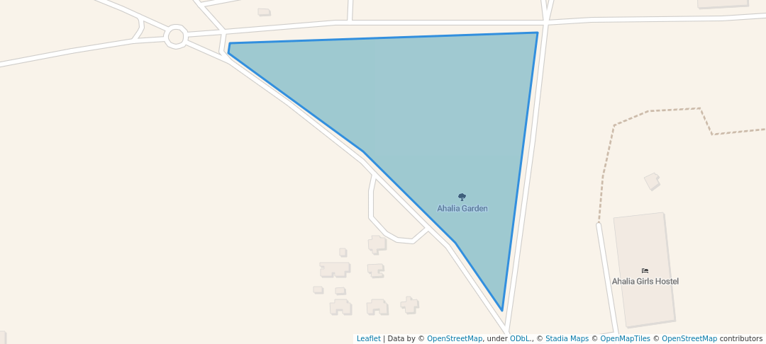 walking in Ahalia Garden map in Elappully