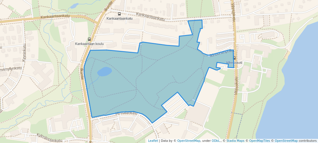 walking in Penttilänpuisto map in Nokia