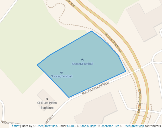 walking in Parc Ambroise-Filion map in Blainville