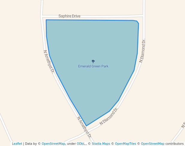 walking in Emerald Green Park map in Hayden