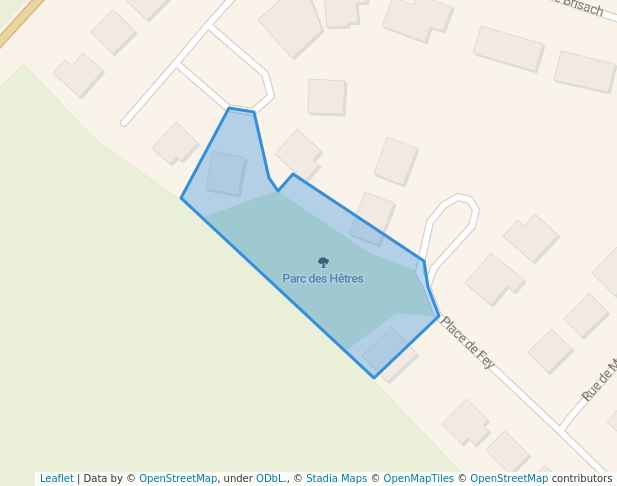 walking in Parc des Hêtres map in Lorraine