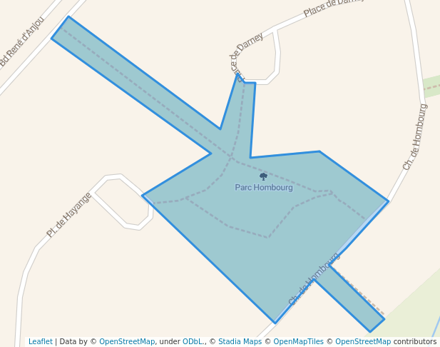 walking in Parc Hombourg map in Lorraine