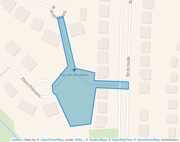 walking in Parc des Noisetiers map in Lorraine