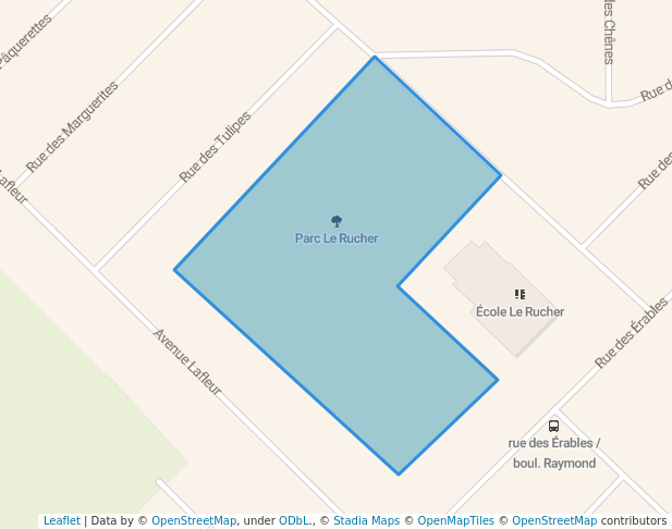 walking in Parc Le Rucher map in Mascouche