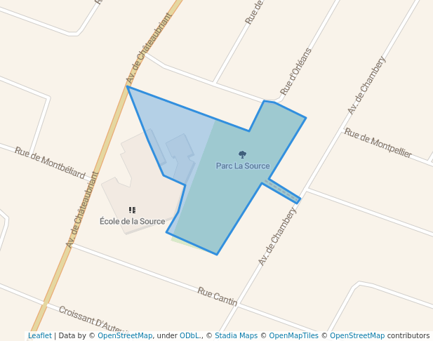 walking in Parc La Source  map in Mascouche