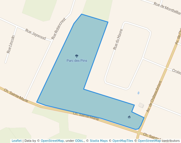 walking in Parc des Pins map in Mascouche