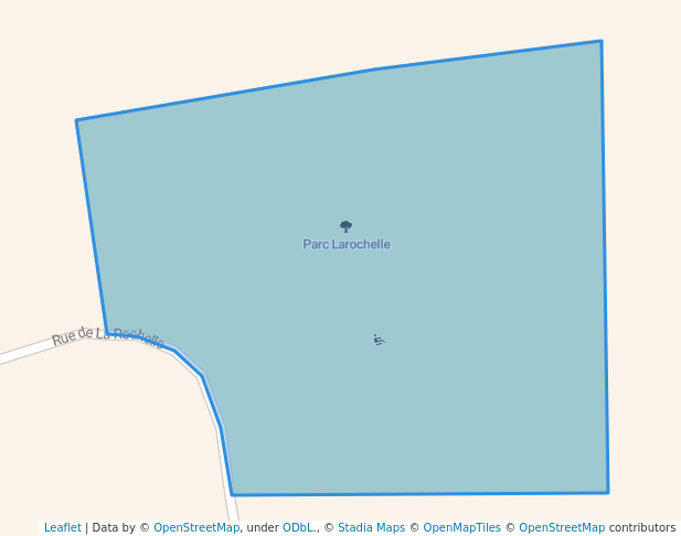 walking in Parc Larochelle map in Terrebonne