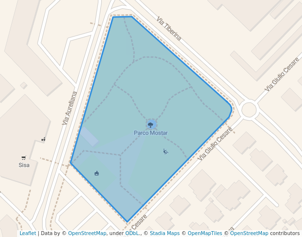 walking in Parco Mostar map in Montegrotto Terme
