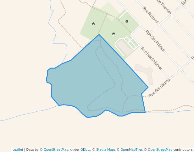 walking in Parc des Méandres map in Sainte-Anne-des-Plaines