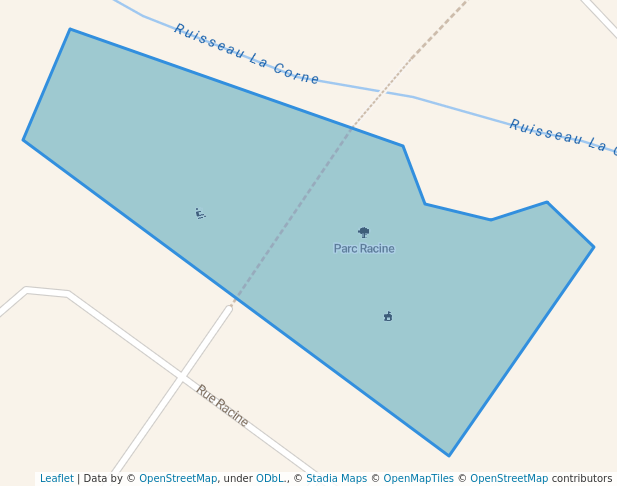 walking in Parc Racine  map in Sainte-Anne-des-Plaines