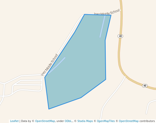 walking in Inez Park map in Inez