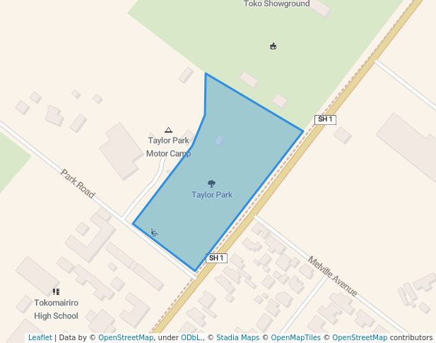 walking in Taylor Park map in Milton